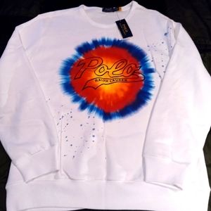Polo Ralph Lauren Tie Dye Logo Crewneck Sweatshirt Pullover Fleece